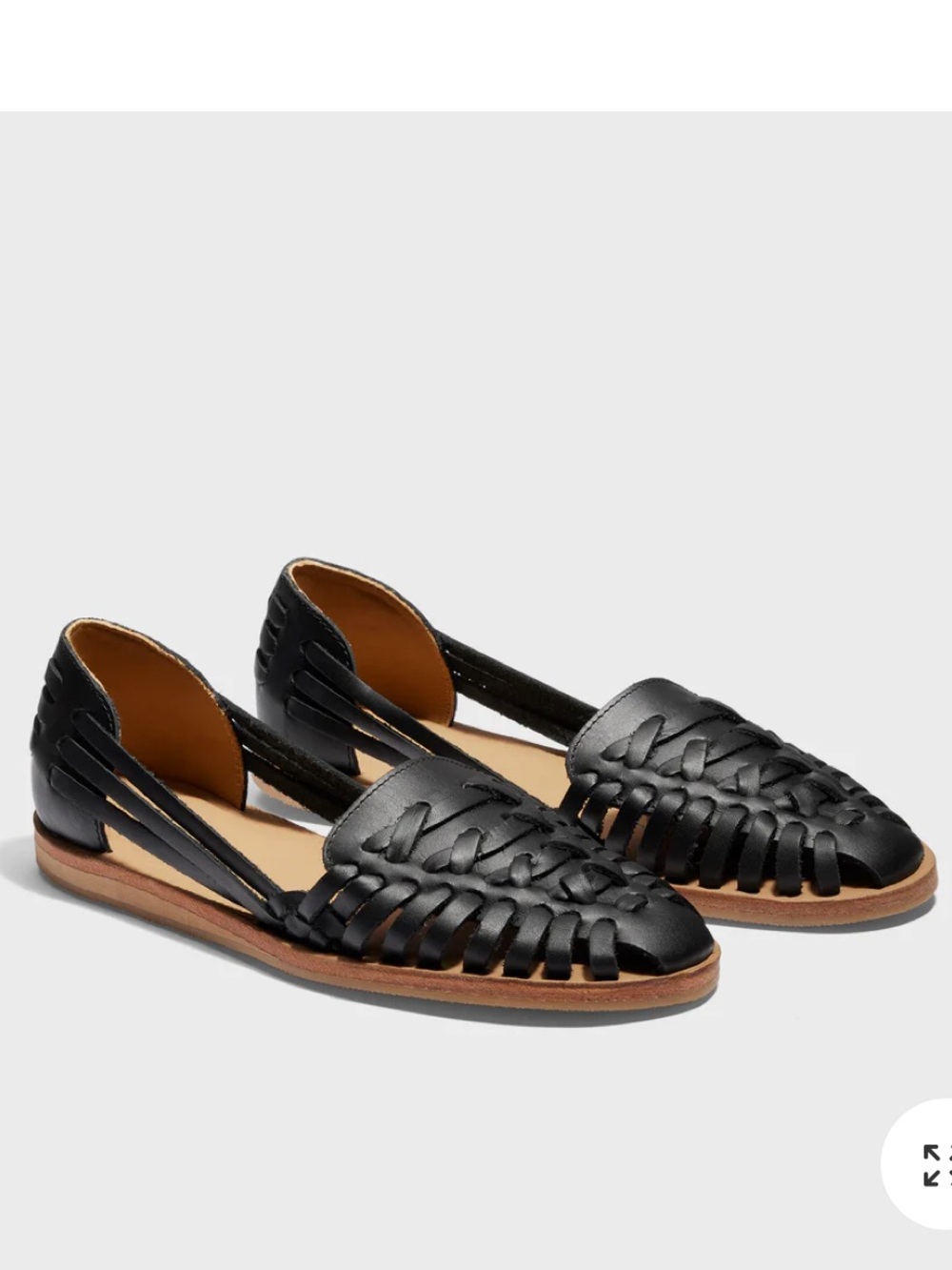 Nisolo Black Woven Huarache Flats